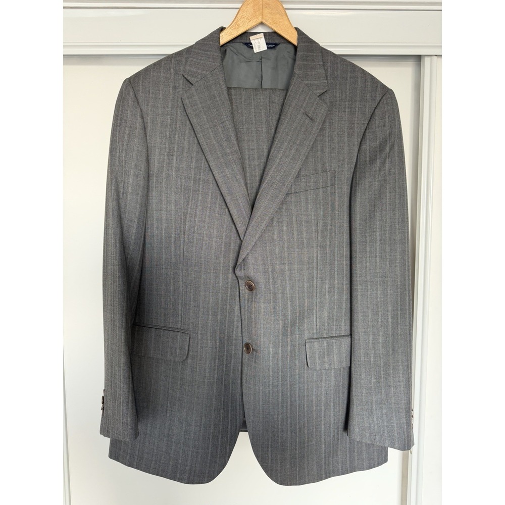 Coppley 2 Piece Suit Pinstripe Loro Piana Fabric 42W 36R Wool Gordon's Limited